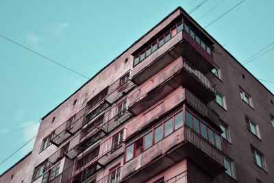 Low angle view of building against clear sky