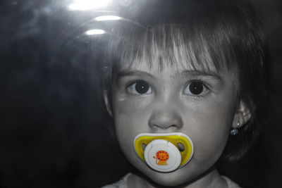 Close-up portrait of cute boy