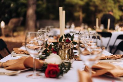 Close-up of food on table