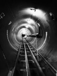 Low angle view of escalator