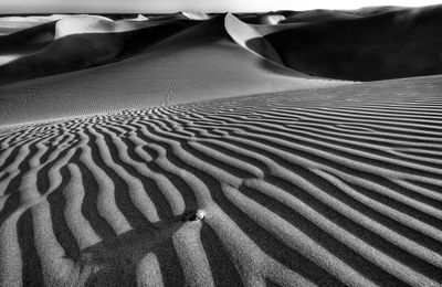 High angle view of sand dune