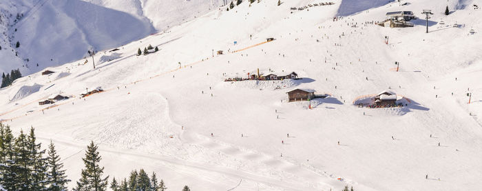 High angle view of landscape against sky