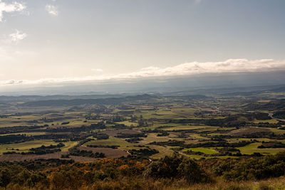 Aerial view of landscape against sky