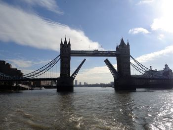 View of suspension bridge