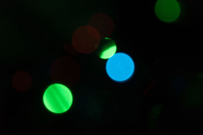 Defocused image of illuminated lights