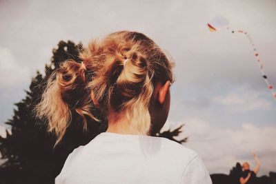 Woman looking at camera