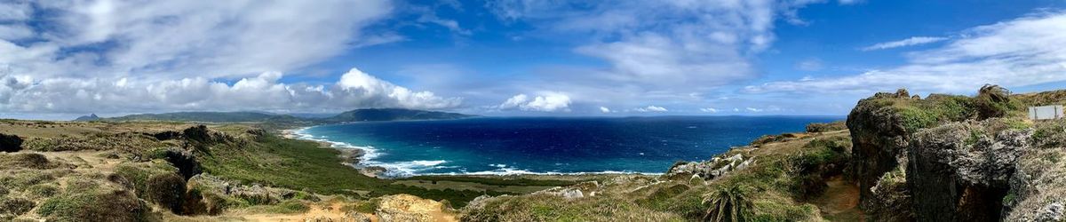 Panoramic view of sea against sky