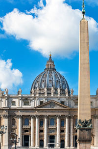 View of cathedral against cloudy sky