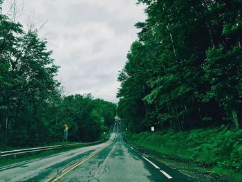 Road drying after it rained