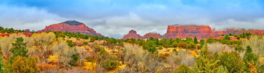 Panoramic view of landscape against sky