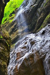 Scenic view of waterfall