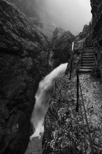 Scenic view of waterfall