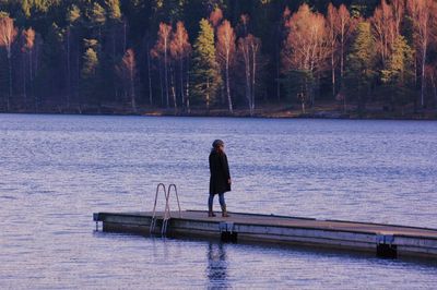 Reflection of trees in lake