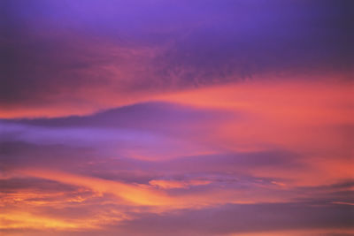 Full frame shot of cloudy sky during sunset