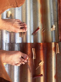 Man working on wood