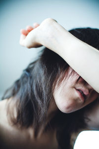 Close-up portrait of woman