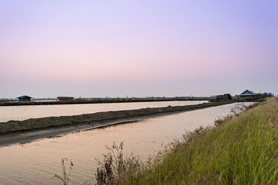 Scenic view of landscape against clear sky