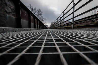 Close-up of bridge against sky