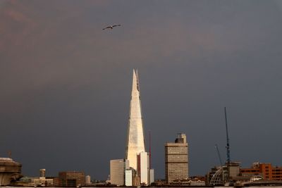 Low angle view of buildings in city