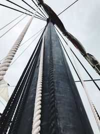 Low angle view of cables against sky