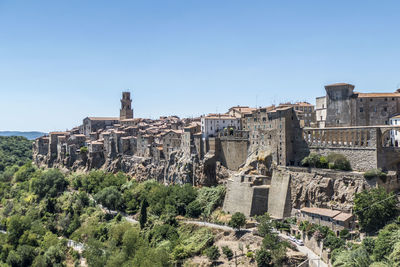 Landscape of pitigliano in tuscany