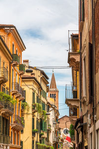 Old town street in verona in italy.