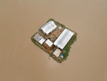 Flooded house in sunamganj bangladesh 