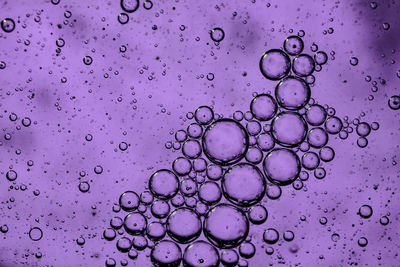 Close-up of bubbles in water