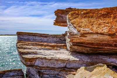 Rock formations at seaside