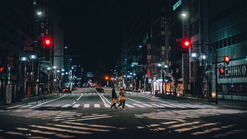 City street at night