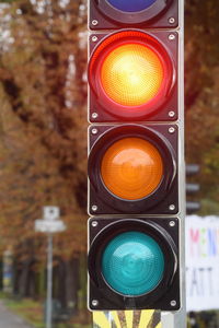 Close-up of road signs