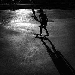 Man cycling on road