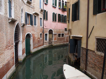 Canal amidst buildings in city