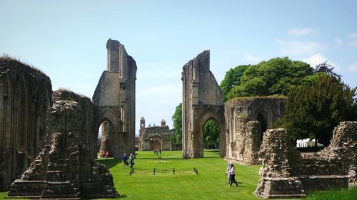 Panoramic view of historical building against sky