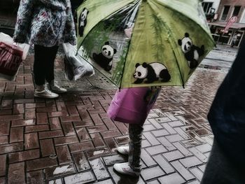 View of people on footpath