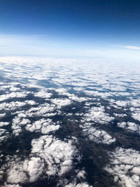 High angle view of clouds in sky