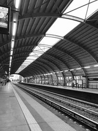 Train at railroad station platform