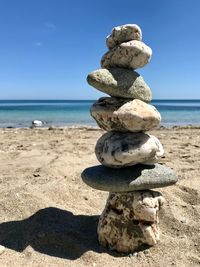 Stack of stones on beach