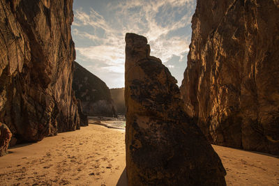 Rock formations in desert