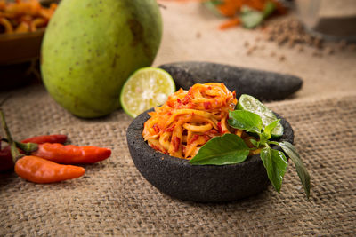 Close-up of food in bowl