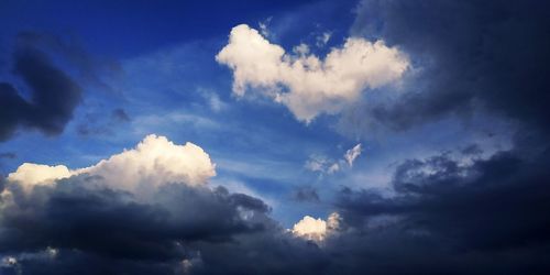 Low angle view of clouds in sky