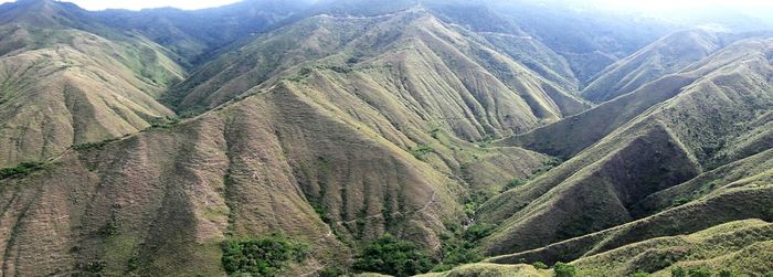 Panoramic view of mountains against sky