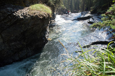River flowing through rocks