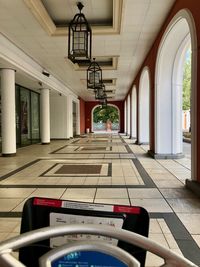 Empty corridor of building