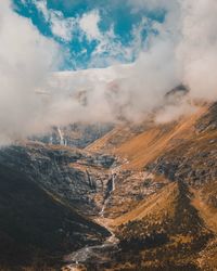 Aerial view of landscape against sky