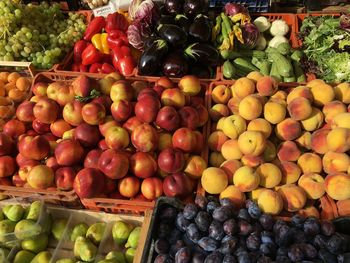 Fruits for sale at market stall