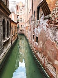 Panoramic view of canal amidst buildings