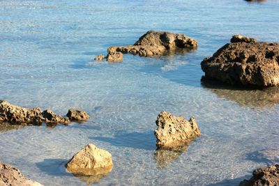 Rocks in sea