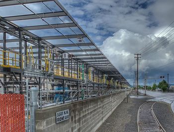 Railroad tracks against sky