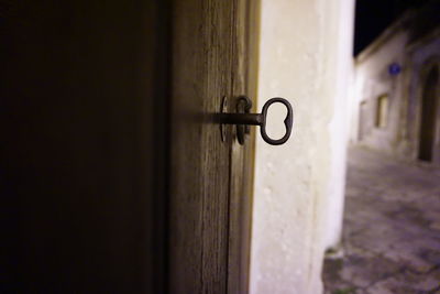 Close-up of door